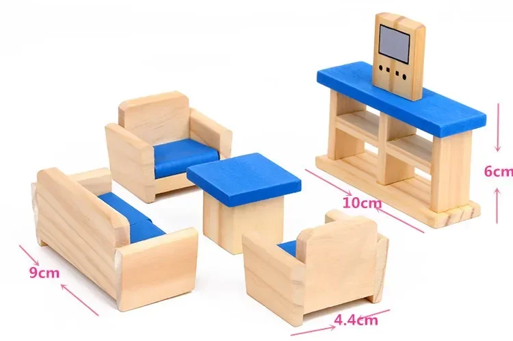 Новый список детский Кукольный домик аксессуары для мебели деревянная