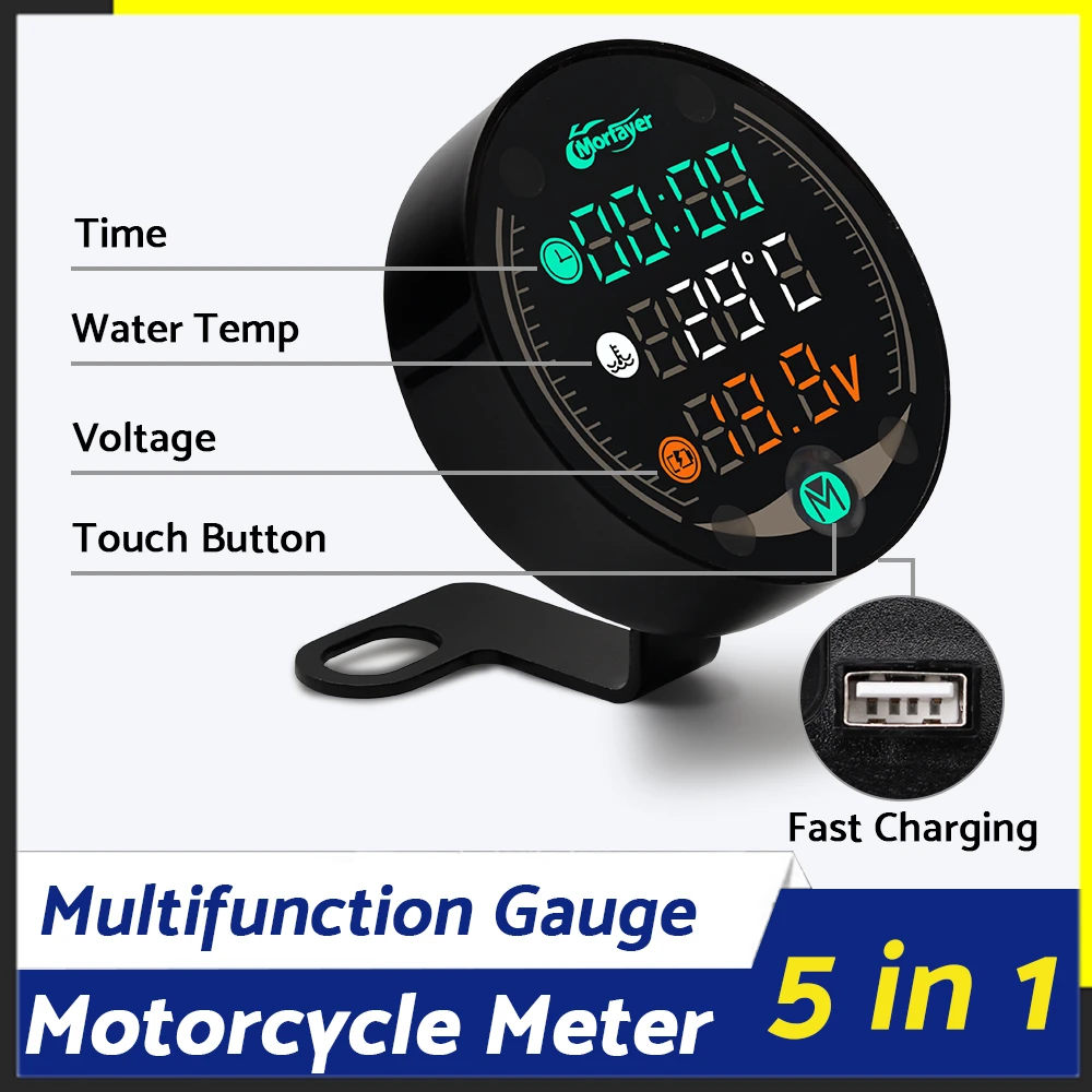 Motos Water Temperature Hour counter Voltage meter For pcx xmax nmax 125 250 300 XJ6 CB650F AEROX equipement