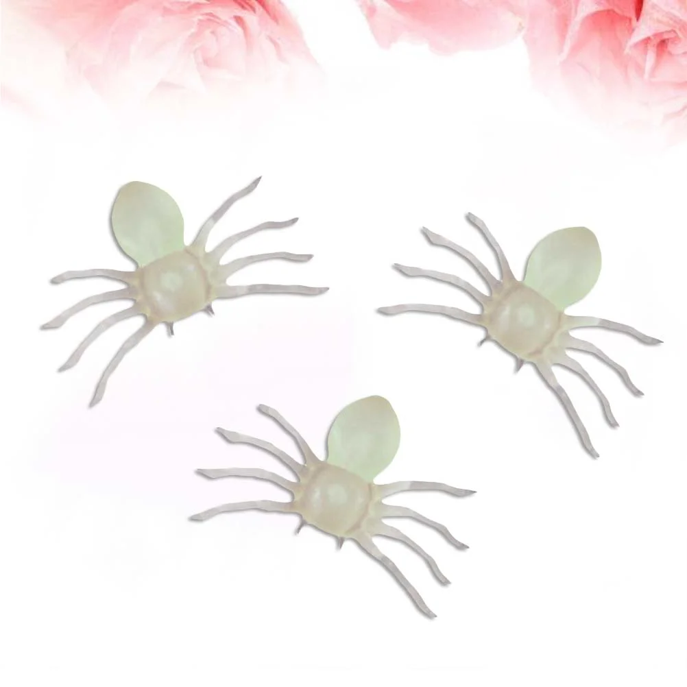

50pcs Luminous Spider Figures Simulation Spider Model Lifelike Spider Figures Spider Tricky