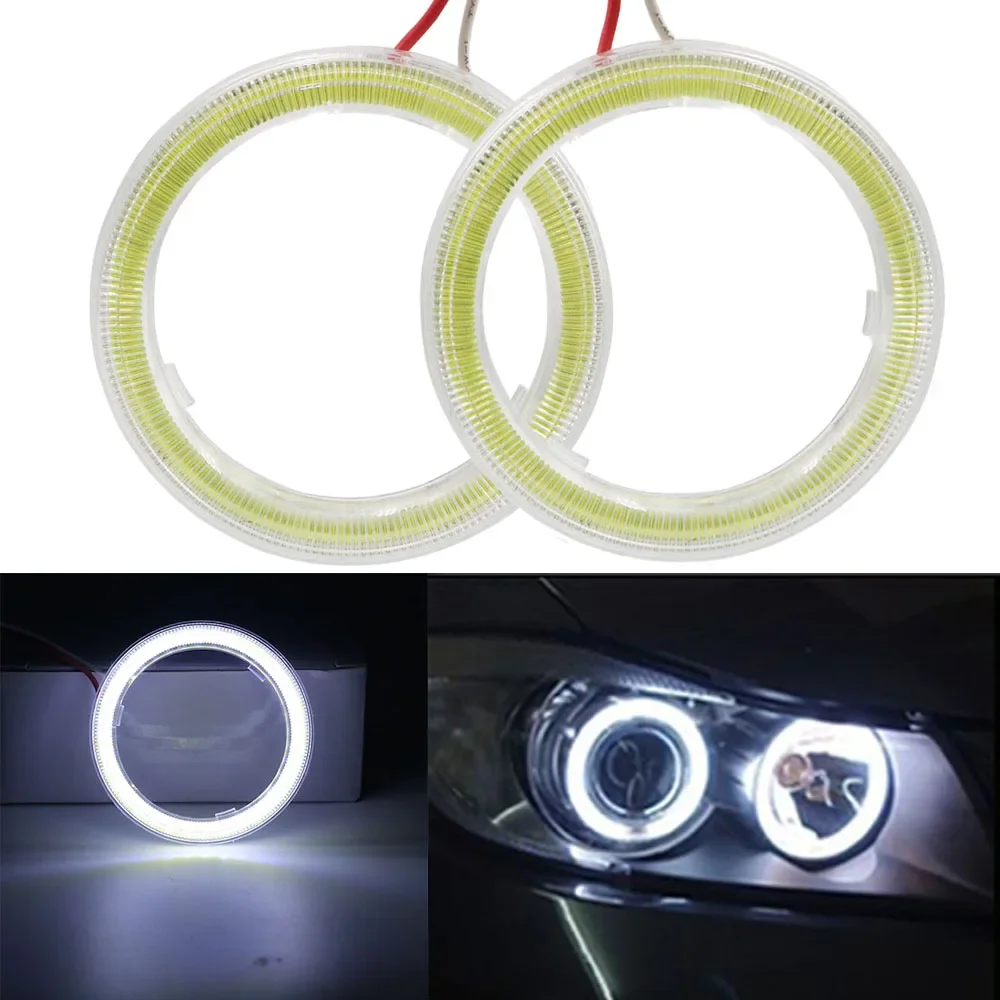 

Автомобильные Светодиодные COB «ангельские Глазки» Halo Ring Lamp Дневные Ходовые Огни 12 В Противотуманные Фары Декоративные...
