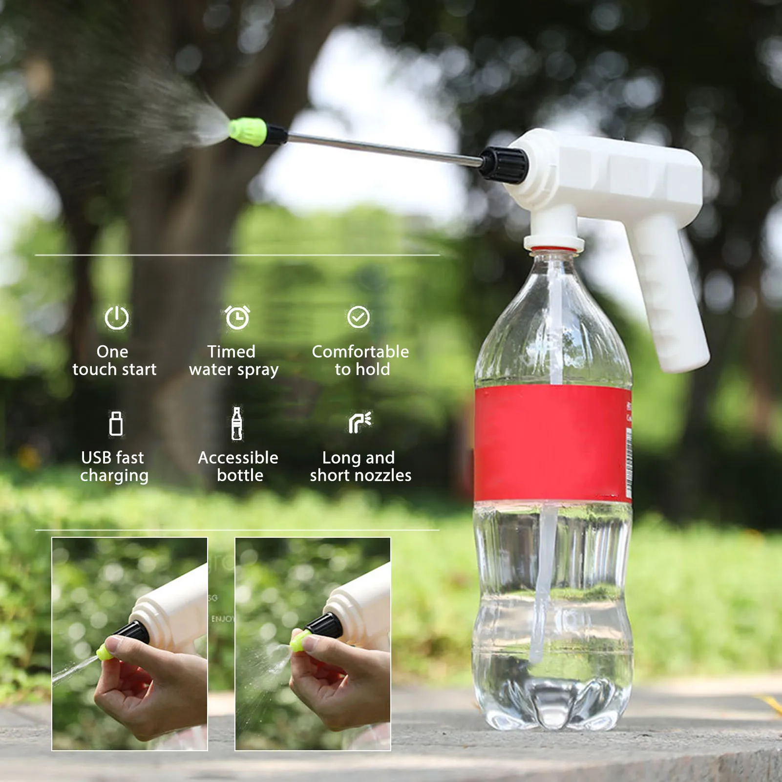 

Насадка-распылитель электрическая с USB-зарядкой для полива растений