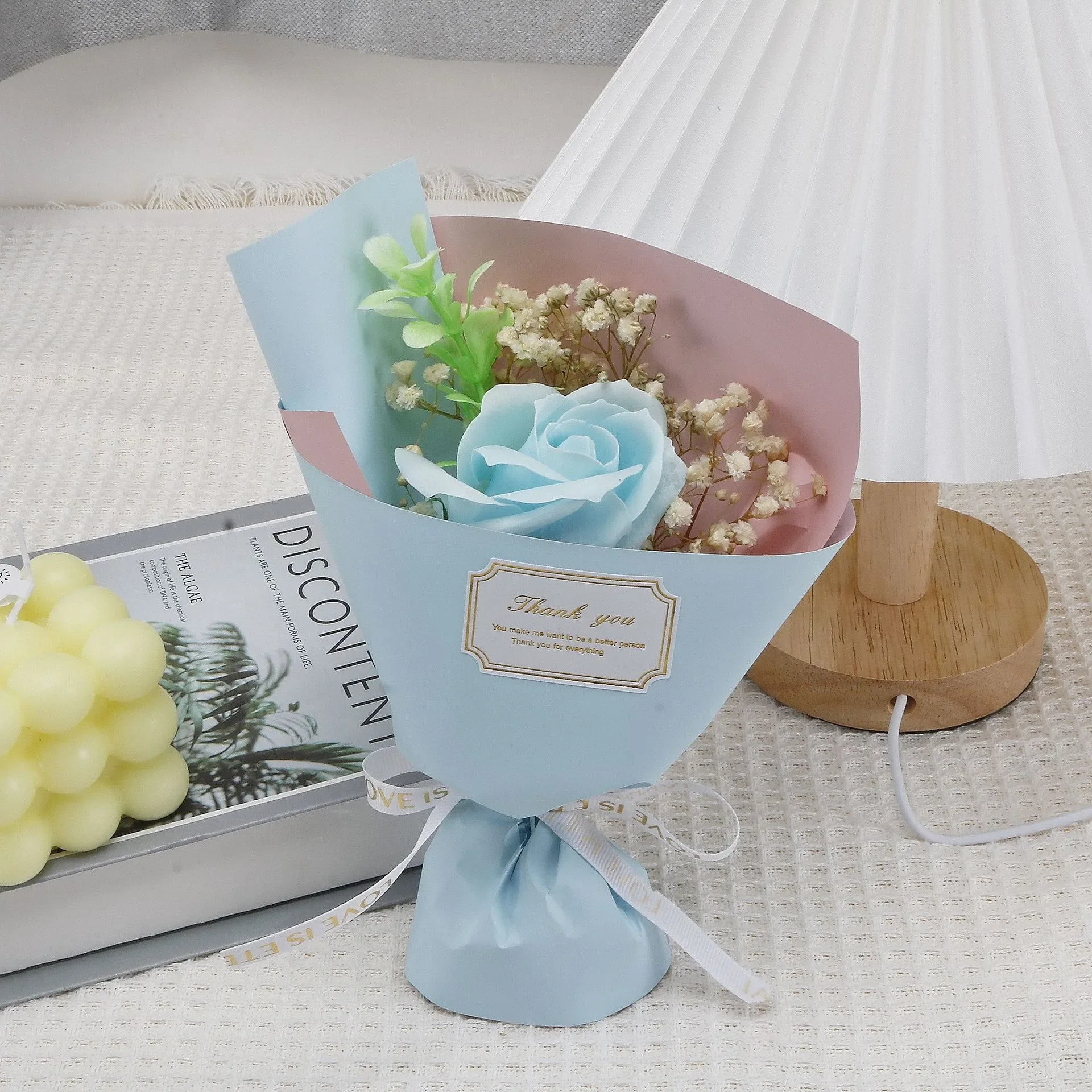 

Artificial Simulation Mini Sunflower Rose Soap Bouquet Qixi Valentine's DIY Gift Atmosphere Decor Bouquet Creative Hand Gift