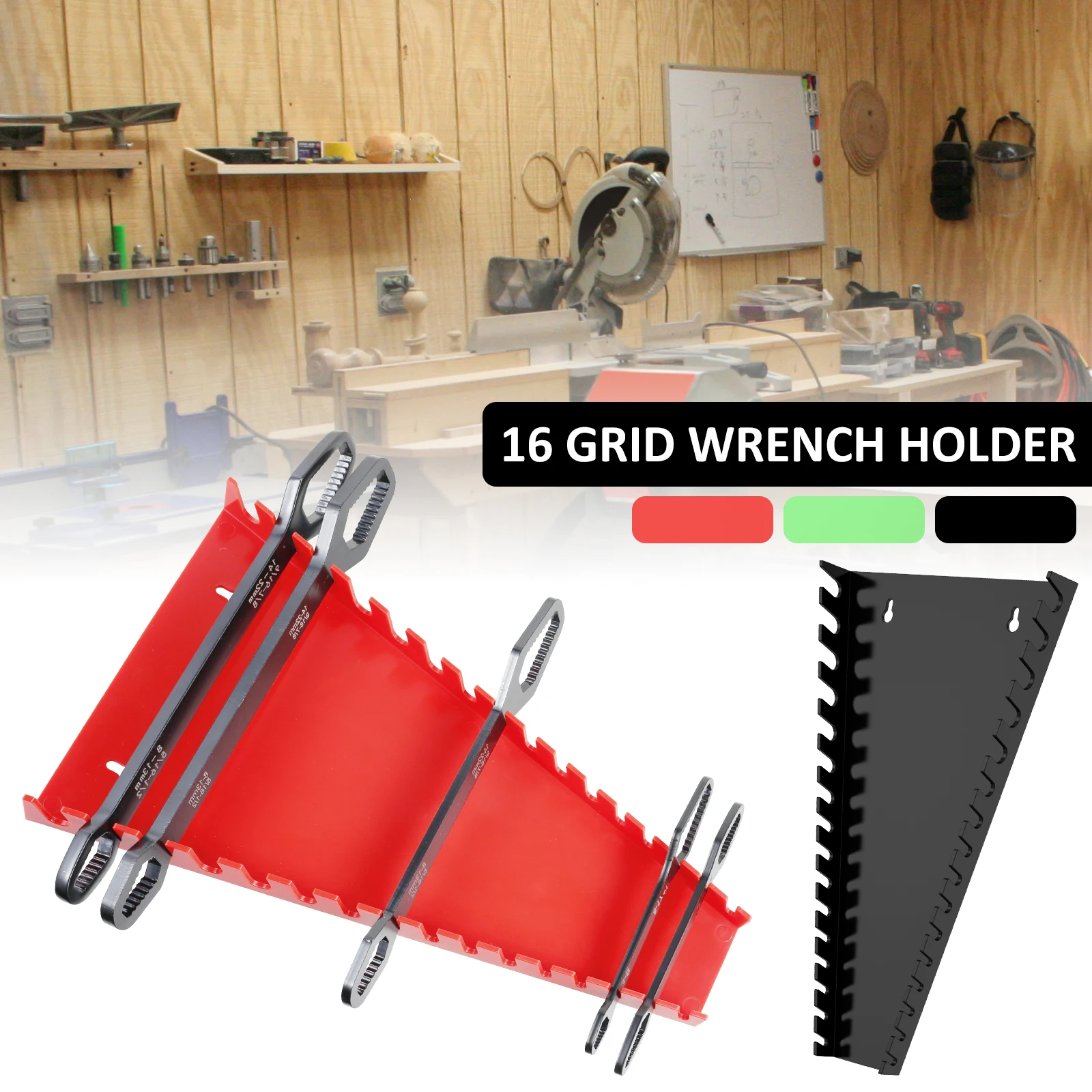 

2Pcs Wrench Organizer Magnetic Wrench Storage Rack Plastic Spanner Tools Holders Standard Spanner Wrench Storage Tools Garage