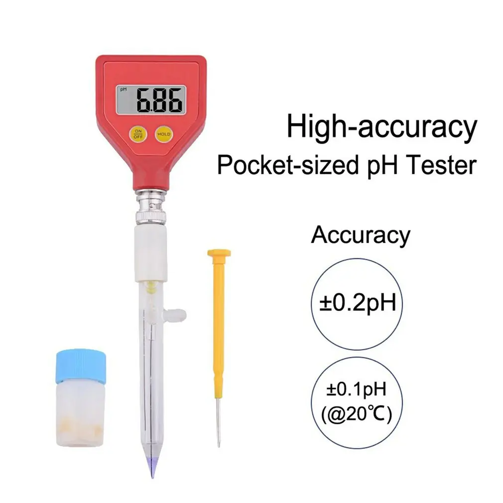 

New PH-98108 Digital Food Ph Meter Sharp Glass Ph Tester For Water Milk Cheese Soil Food High Accuracy Digital Food Ph Meter