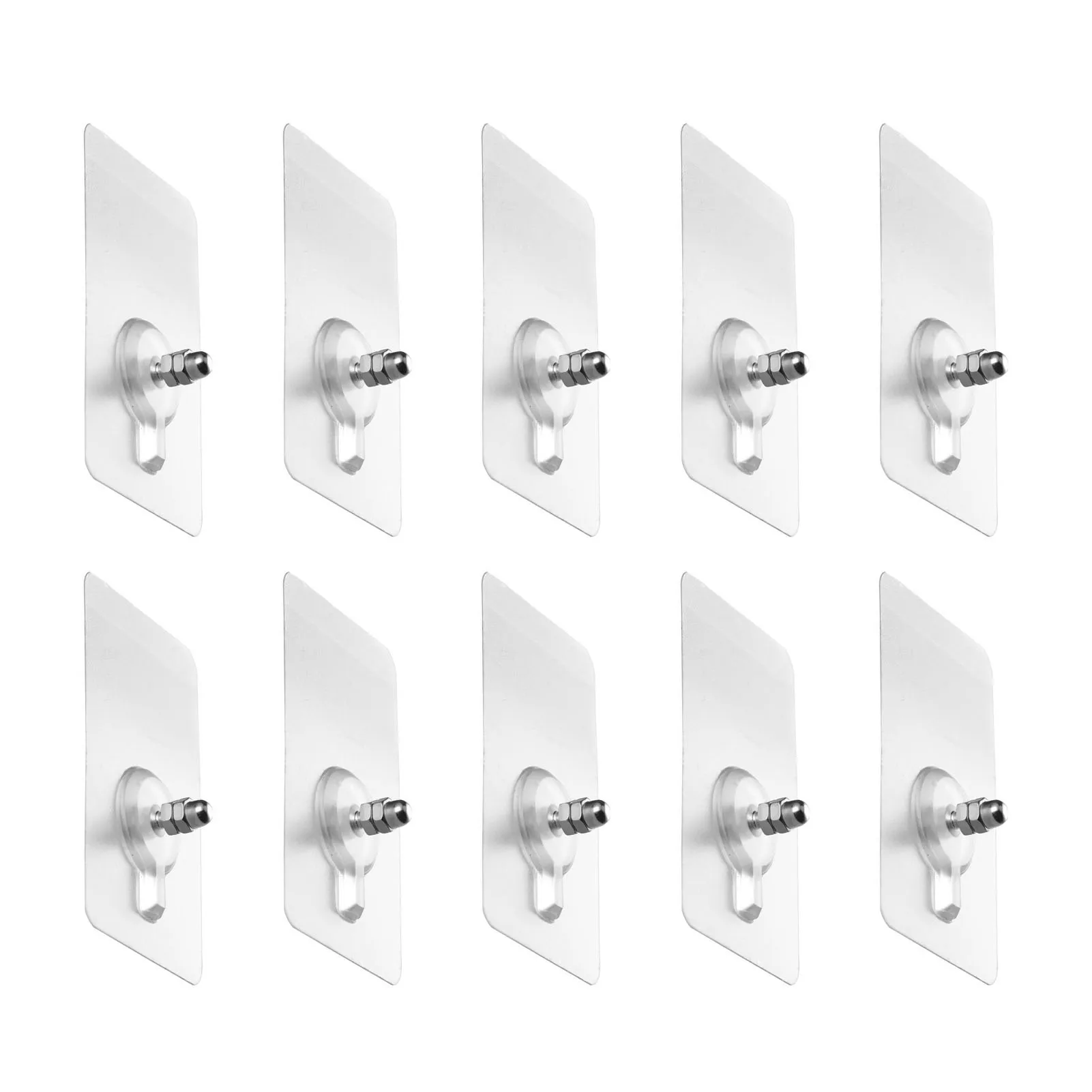 

10pcs Strong Adhesive Seamless Sticky Wall Hook Nail Mounting Rack Screw Rod Non Marking Screw Stickers Wall Picture Hook Kits
