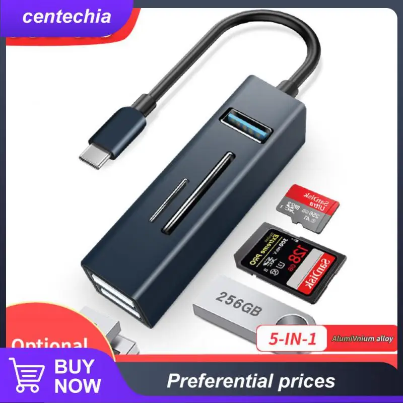 

Mini Usb C Adapter 5 Gbps Usb3.0 High-speed Usb Docking Station 10w 5-in-1 Notebook Converter Portable Usb Splitter Type-c Hub