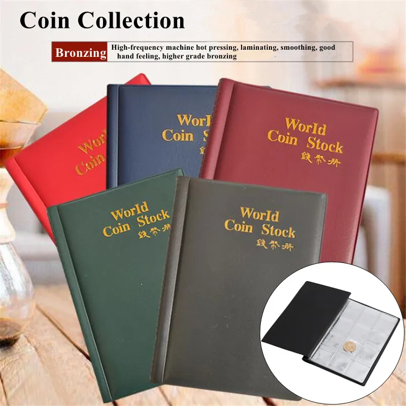 60/120 Pockets Album For Coins Collection Book Home Decoration Photo Album Coin Album Holders Coins Collection Book Scrapbook