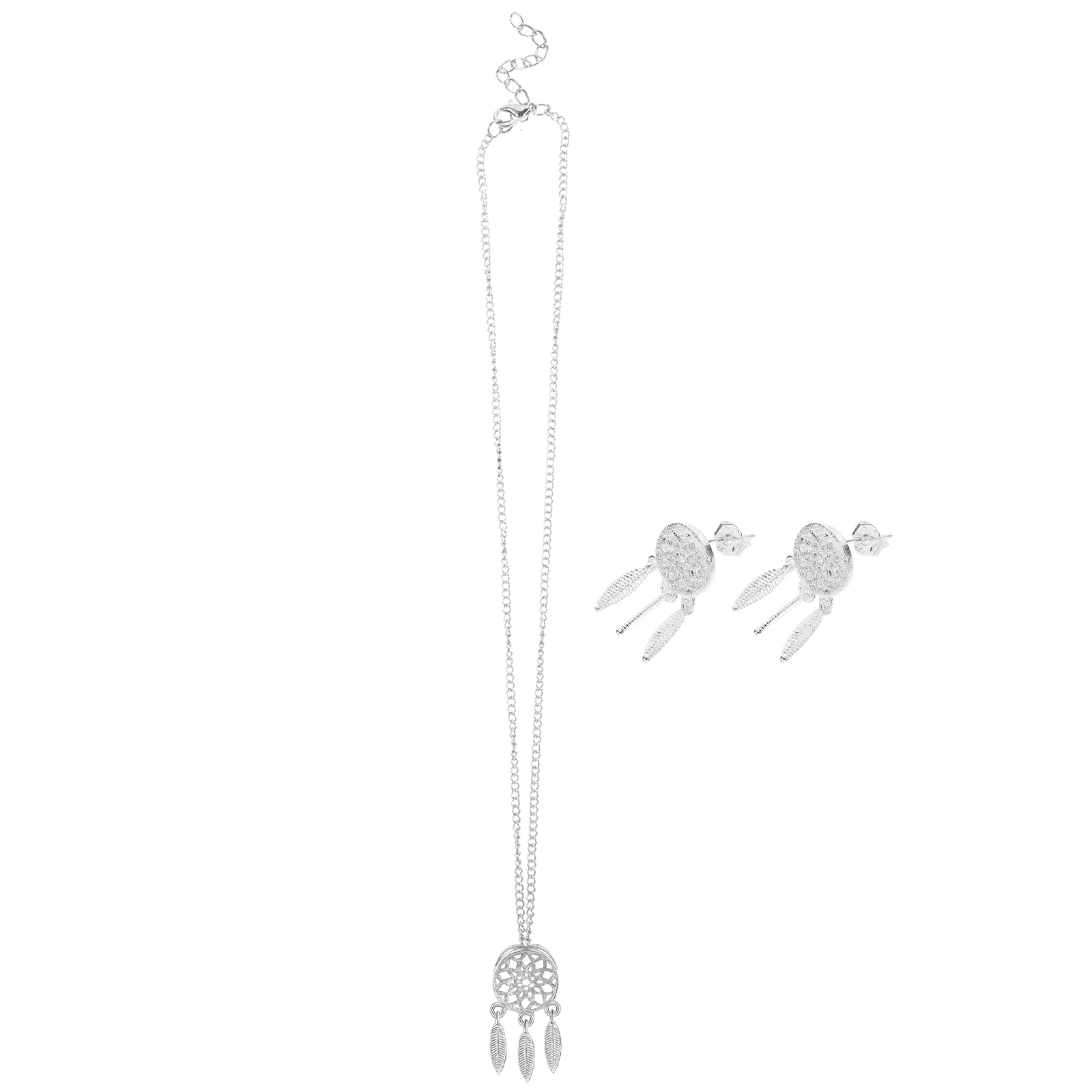 

Цепочка с подвеской и серьги «Ловец снов», 1 комплект