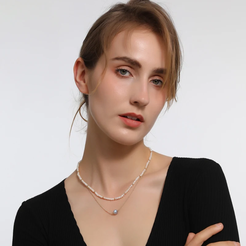 

Ожерелье с подвеской «Звездное фантазийное нежное лунное камень», ожерелье из натурального пресноводного жемчуга, цепочка до ключиц, съемн...