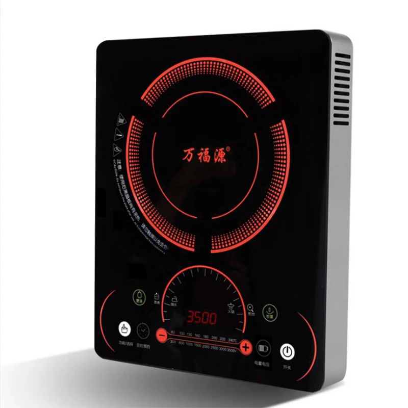 Мощная индукционная плита электрическая бытовая из нержавеющей стали 3500 Вт