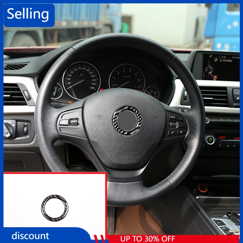 

Автомобильные аксессуары для BMW 3 4 серии F30 F32 F33 F36 2013-2018, украшение для рулевого колеса из настоящего углеродного волокна, кольцо, отделка, на...