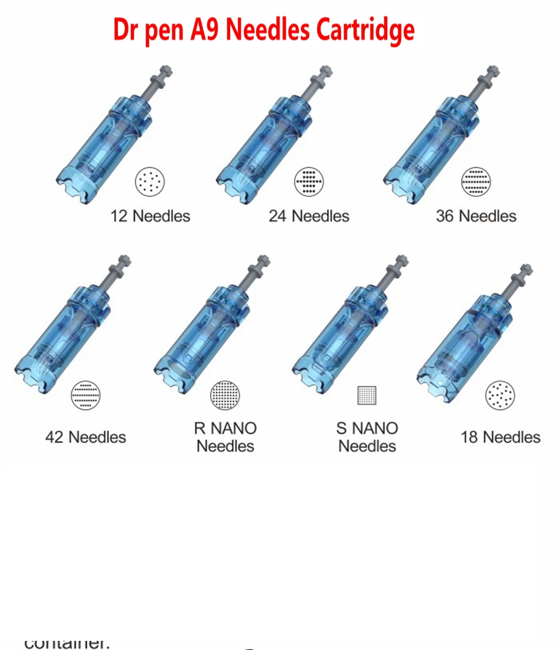

10 шт. Новинка 12/18/24/36/42 штырьков/Nano светодиодный Ultima Dermapen DrPen A9/картридж для микроигл