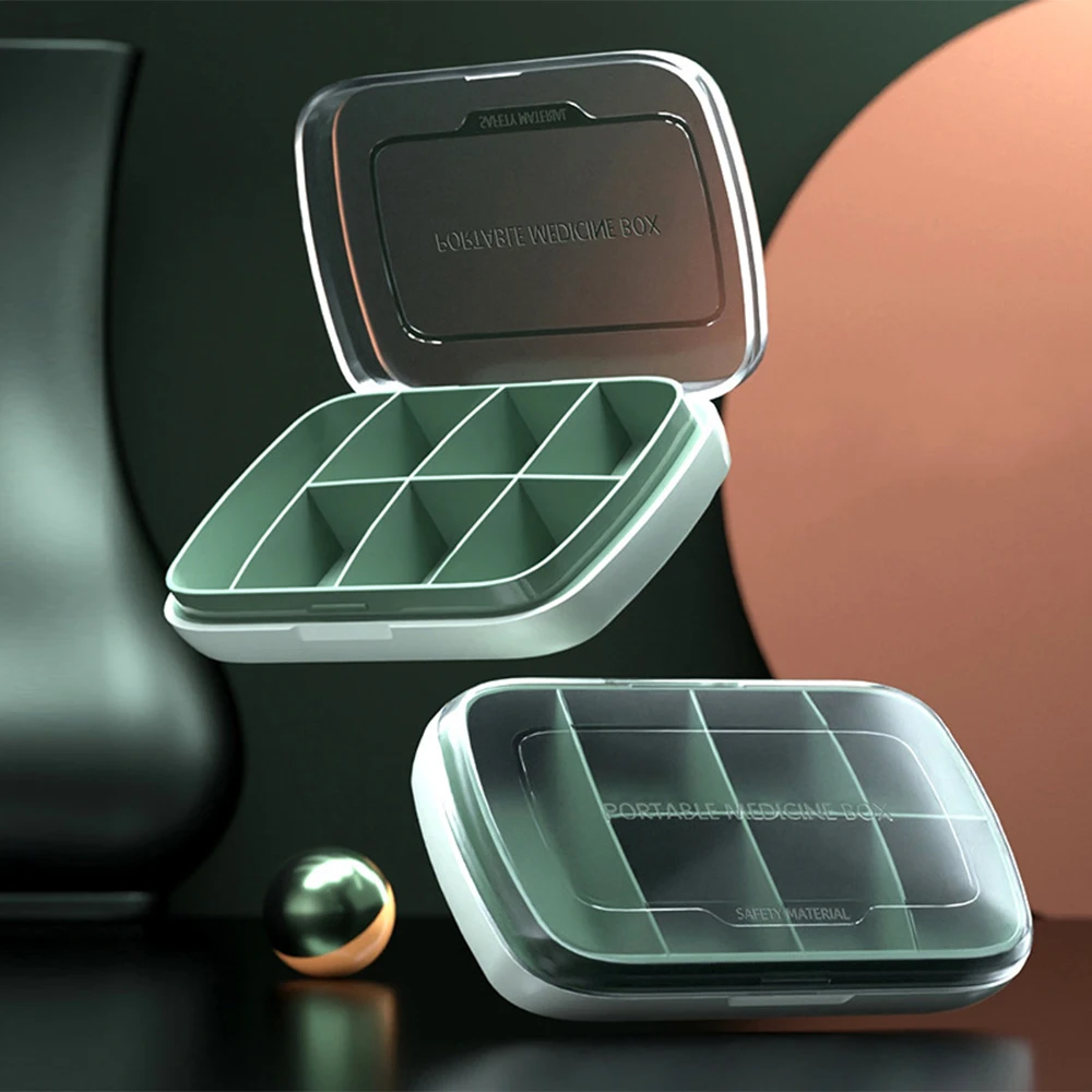 

Square Plastic Pill Box Weekly Daily Pill Case Portable 7 Cell Large Capacity Medicine Pill's Box Travel Sealed Container Health