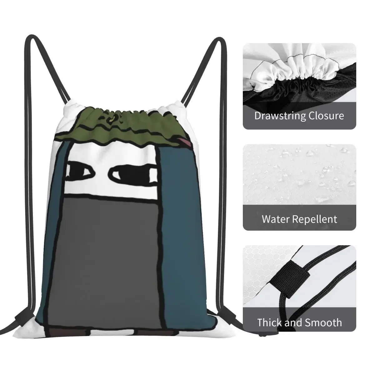 Рюкзак на шнурке для мужчин и женщин корейский стиль плохо тянущийся как Корк