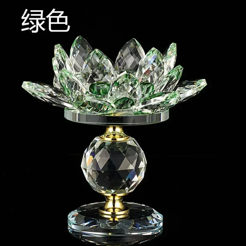 Бытовой красочный хрустальный подсвечник в виде лотоса держатель лампы с маслом