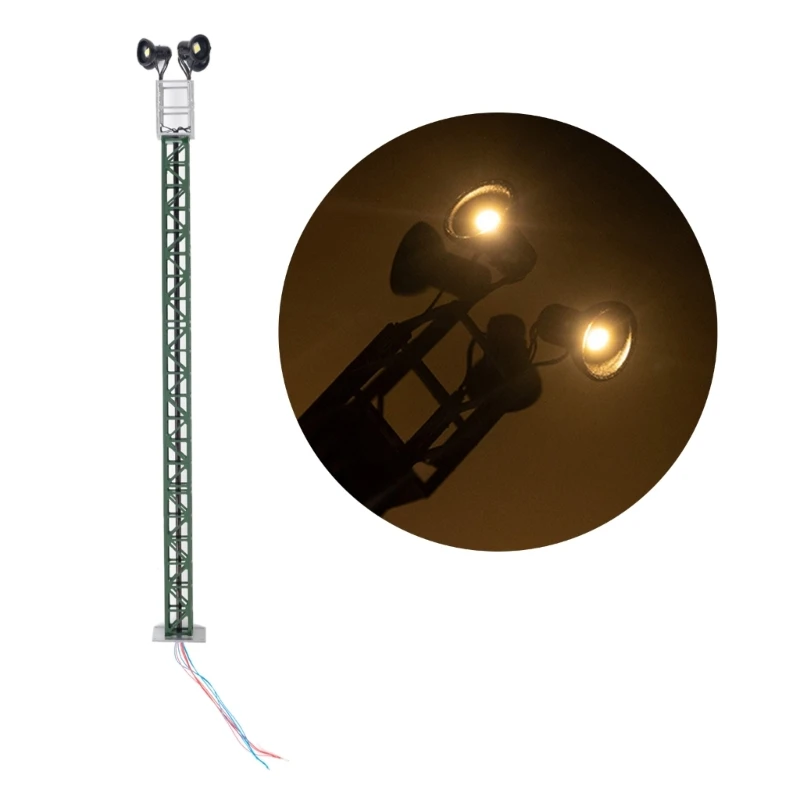 

1/87 Model Railway Lamp Sand Table Architecture Building Railroad Layout Beacons Lattice Mast Lamp Bright Lights