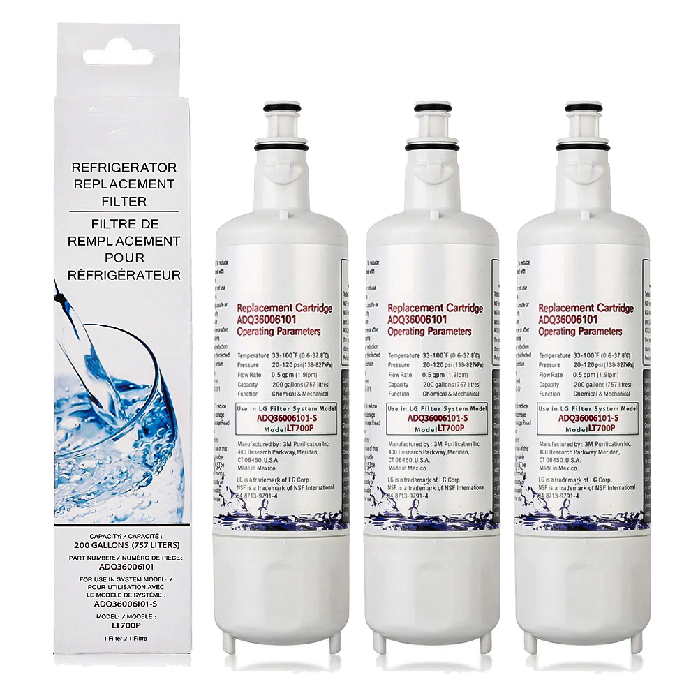 Replacement LG LT700P Refrigerator Water Filter Adq36006101 Adq36006102 46-9690 Refrigerator Water Filter