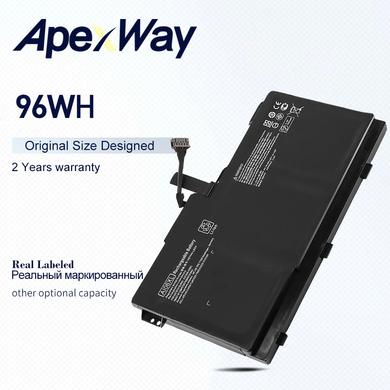 

Аккумуляторы apexva AI06L для HP Zbook 17 Gz Zbook 17 Gz V104UT Zbook 17 Gz V108UT Zbook 17 Gz T7V62ET Zbook 17 Gz TSHVSHSTEA