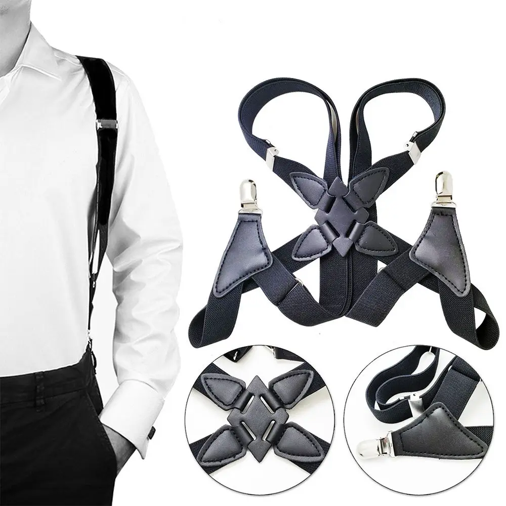 

Clip Gentlemen Strap Clip Trousers Braces Men's Suspenders Clips Hanging Pants Clip Adjustable Braces Elastic Belt