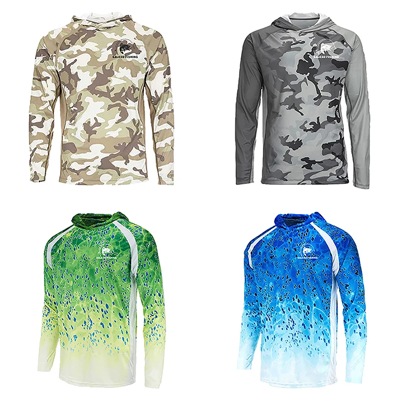 

Men's Fishing Shirts Performance Tops UV Protection 50 Wear Summer Fishing Clothing Long Sleeve Dress Breathable Men Clothing