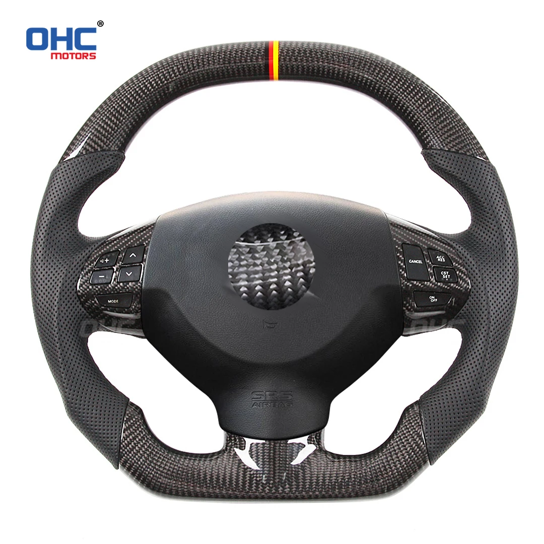 OHC Motors 100% Настоящее углеродное волокно Рулевое колесо для Mitsubishi L200 Sportero Triton 2005 - 2014