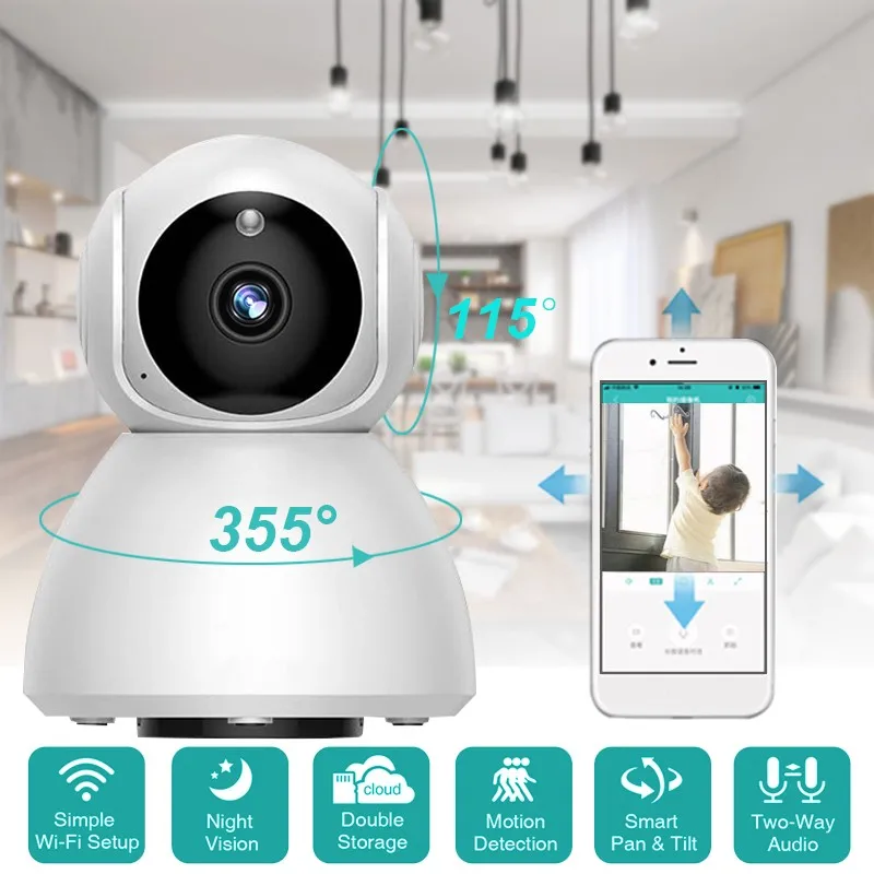 

Home Security 720P IP Camera Wifi Baby Monitor With Camera Night Vision Two Way Audio Video Nanny Baby CCTV Camera Wireless Cam