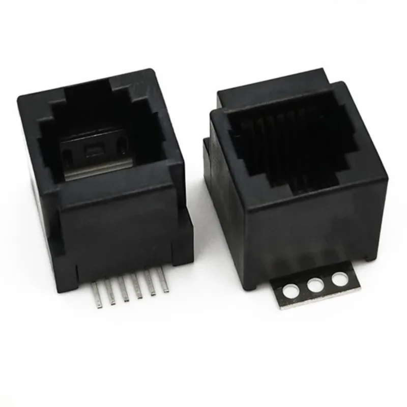 

5 шт. SMD RJ11 разъем 6P6C сиденье RJ11 телефонный разъем гнездо с кристаллической головкой 180 градусов вертикальный 6P6C телефонный разъем