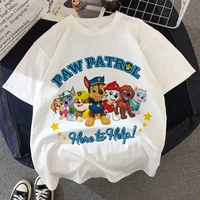 2022 paw patrol childrens t shirt kawaii manga anime cartoons harajuku funny kids boys girl t shirt number casual clothes tees