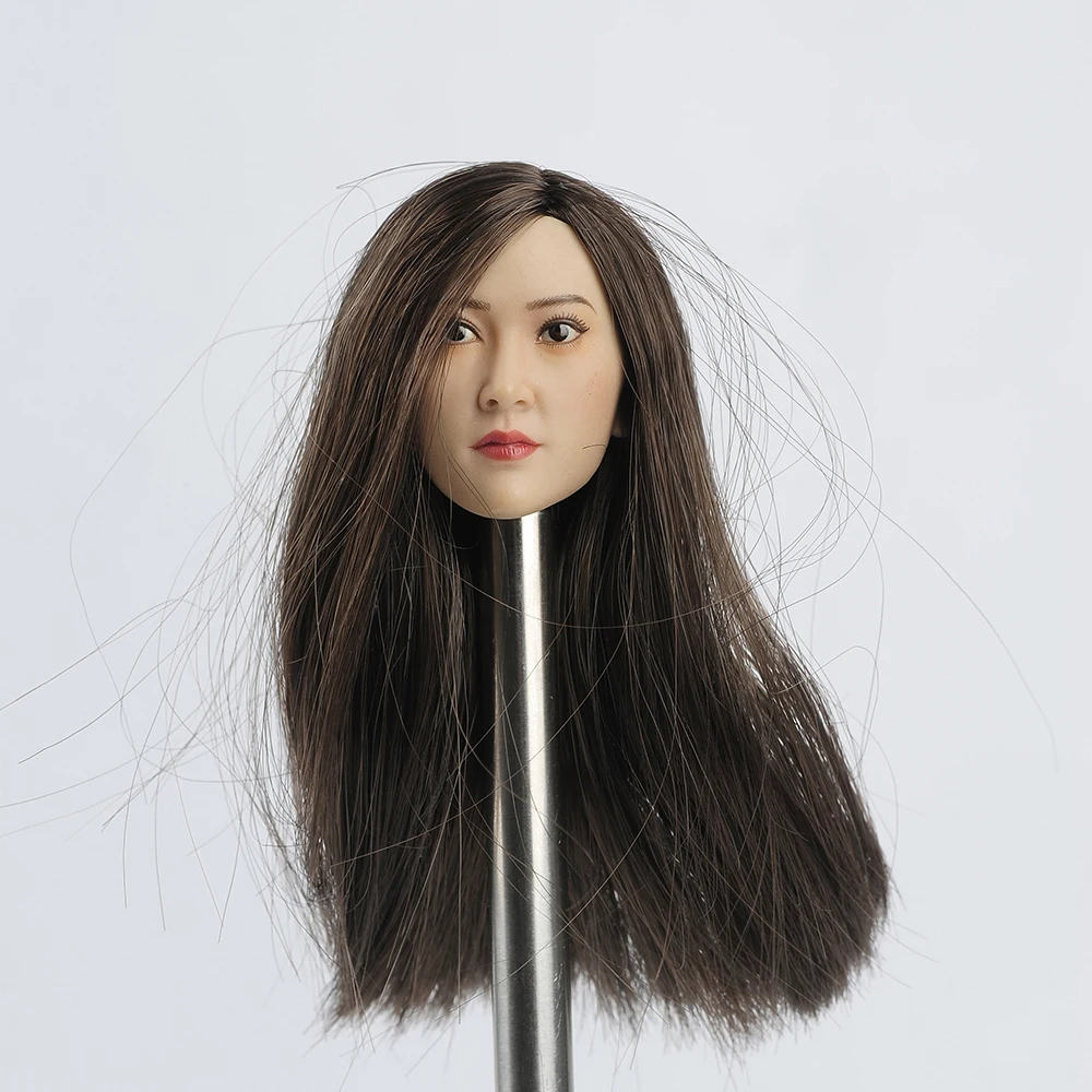 Фигурки GACTOYS 1:6 для девушек из Азии Цзин Тянь с длинными волосами вырезанные