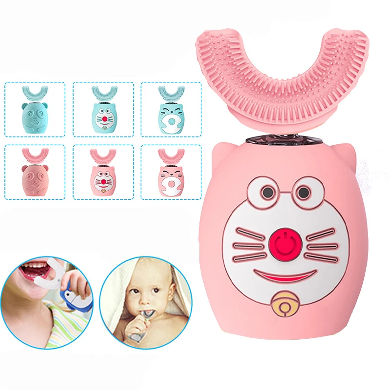 

Children's toothbrush electric toothbrush U shape toothbrush for children child tooth cleaning 0 to 15 years old teeth care
