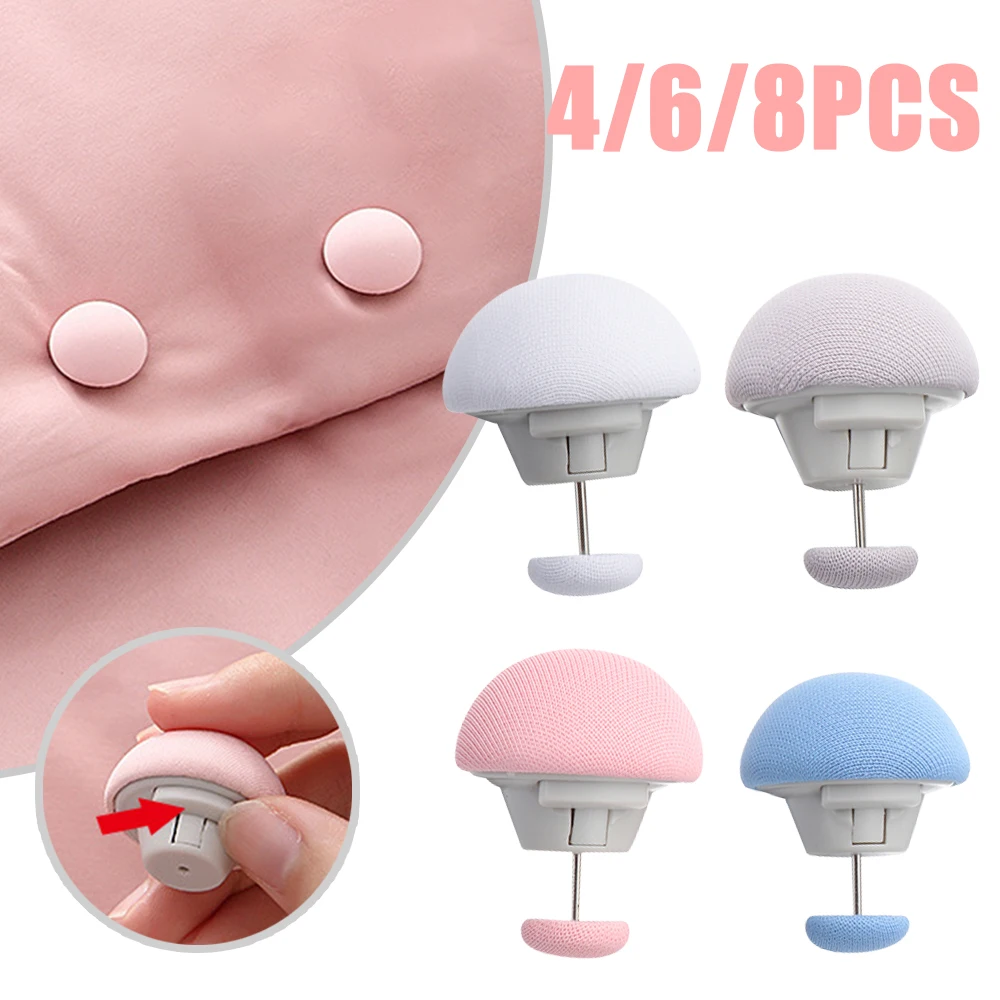 

Buckle Holder Bed Cover Blanket Sheet Holding 4/6/8pcs Anti-slip Fixator Grippers Duvet Mushroom Quilt Clips Gripper Set Clip