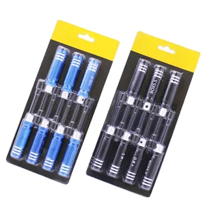 7PCS Screwdriver Tool Set 1.5mm 2mm 2.5mm Hexagon 4.0mm 5.5mm Socket Phillips Slotted Screwdrivers for RC Vehicle Drone DIY Tool