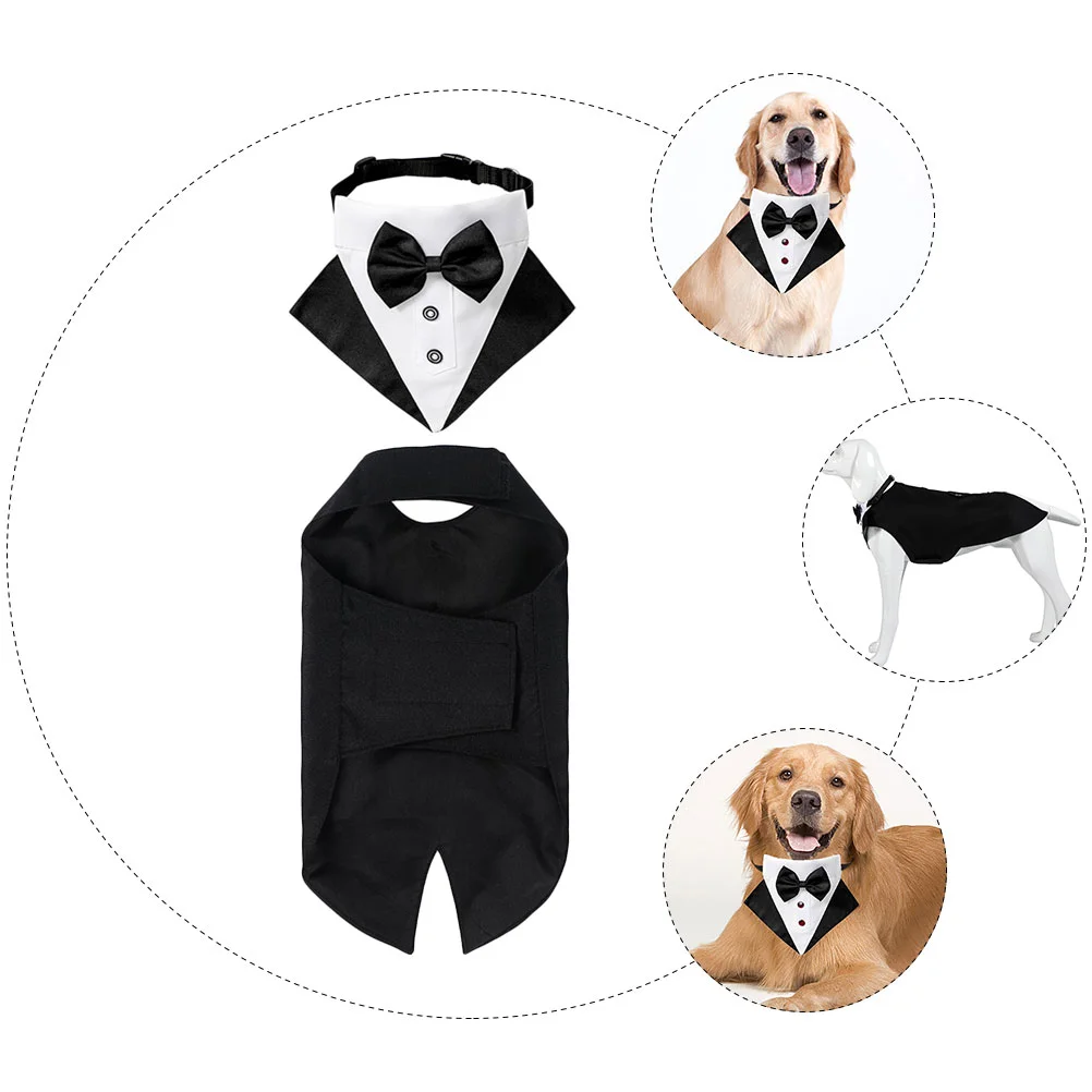 

Dog Pet Dogs Formal Suit Tuxedo Wedding Costume Outfits Shirt Clothing Tux Tie Puppy Party Wear Bow Clothes Birthday Suits
