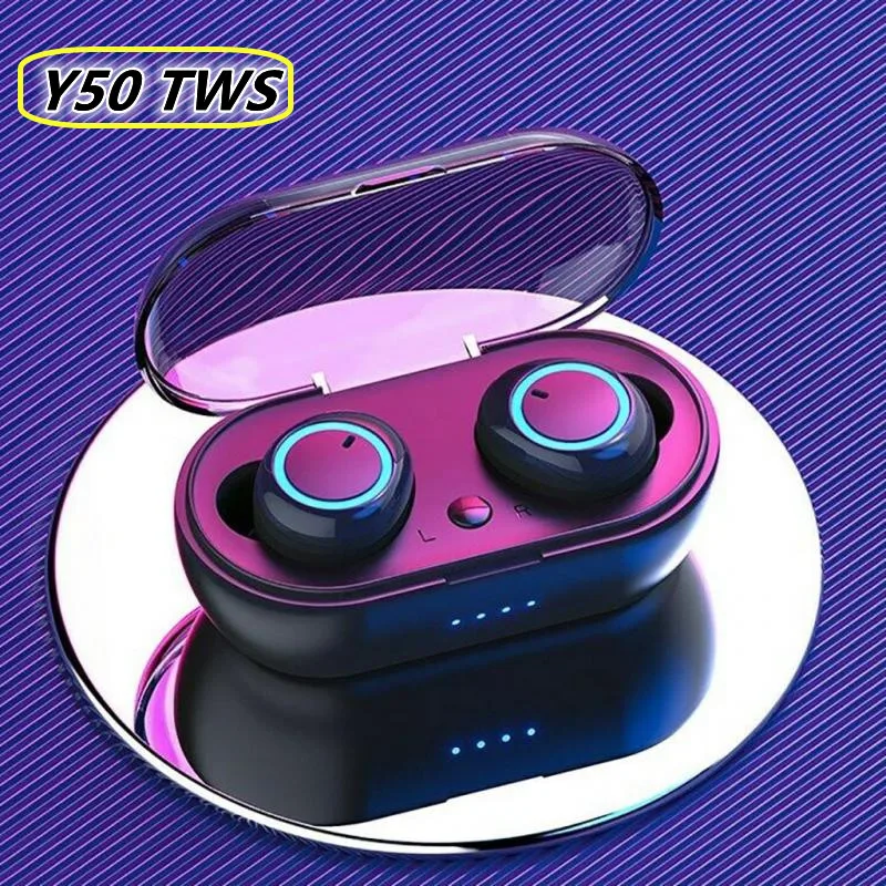 Y50 TWS Bluetooth Earphone 5.0 Wireless Headset IPX7 Waterproof Deep Bass Earbuds True Wireless Stereo Headphone Sport Earphones