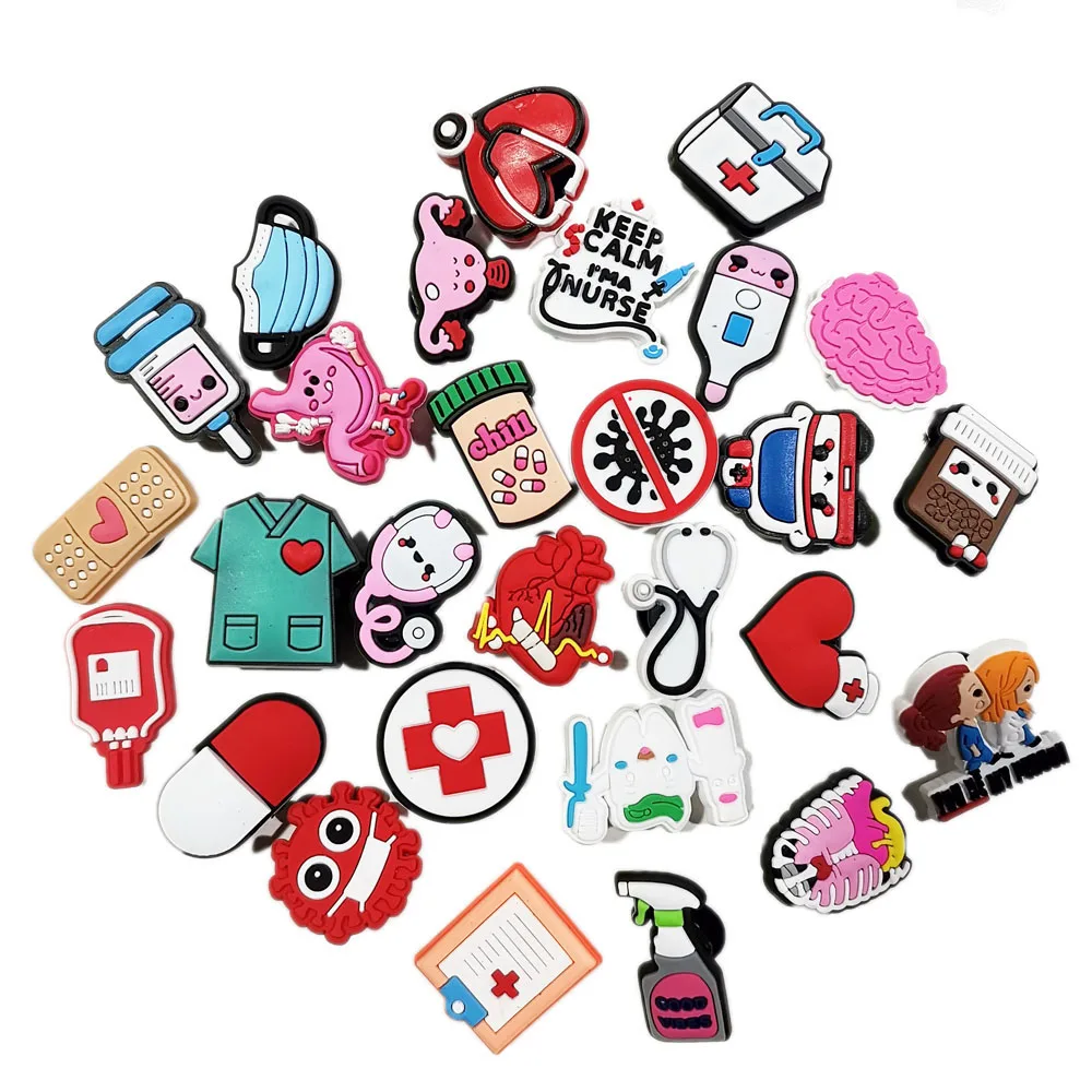 Украшения для обуви подходят кроксов аксессуары пряжка медсестры булавки