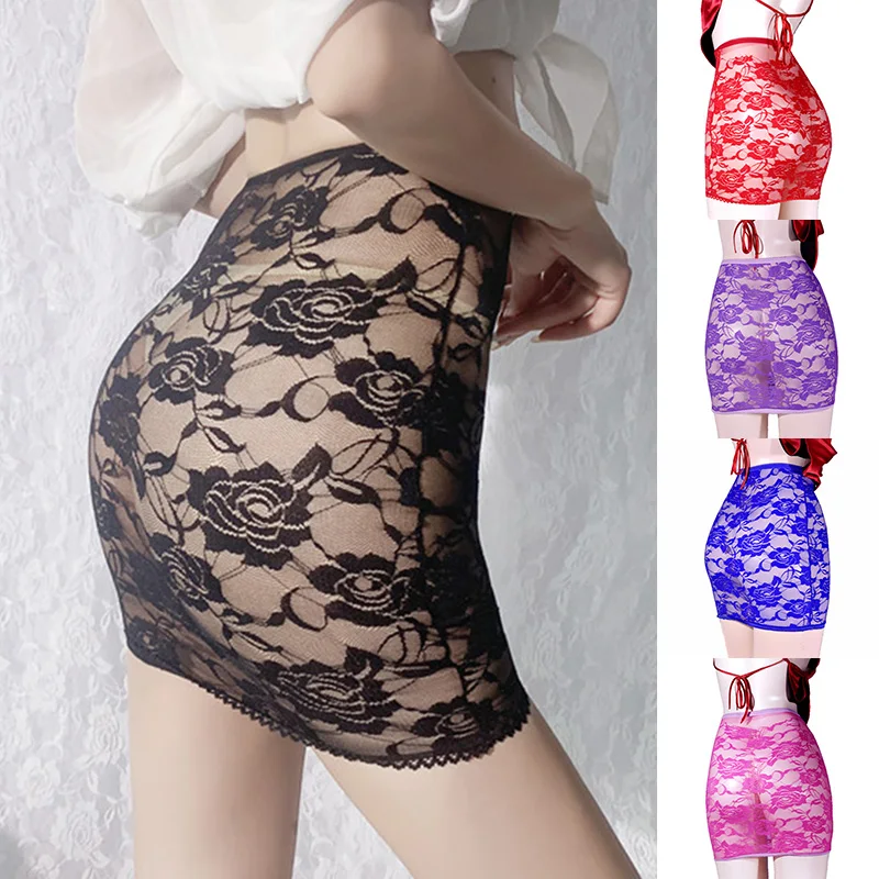 

Соблазнительная Женская юбка-карандаш, кружевная мини-юбка на бедрах, нижняя Клубная одежда, мини-юбка для девочек, облегающая однотонная п...