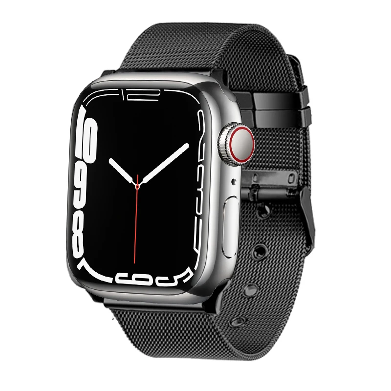 Strap For Apple watch band Series 7 45mm 44mm 40mm 42mm 38mm 41mm stainless steel bracelet magnetic Milanese loop Apple watch 56