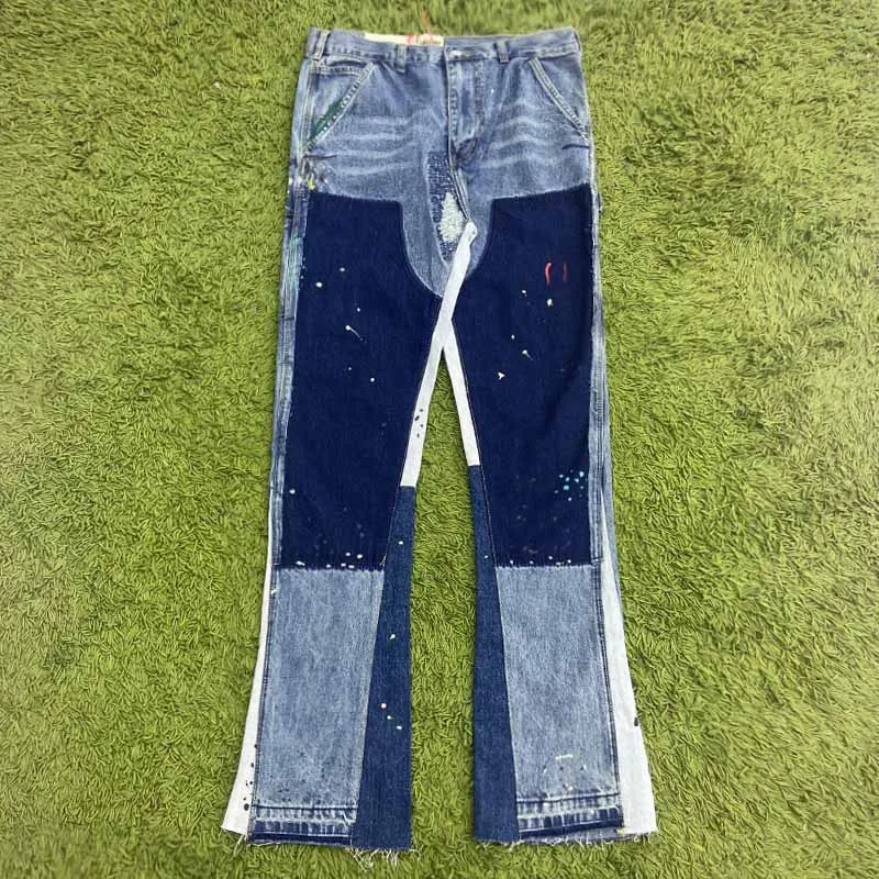 

2023ss High Street 1:1 Casual Jeans Vintage Washed Ripped Pants Y2k Streetwear Sweatpants Men's Clothing Clothes Trousers Traf