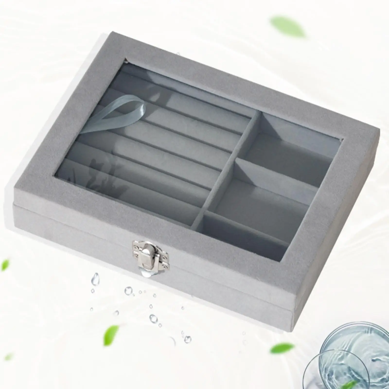 

Jewelry Box Organizer with Lid Display Jewellery Holder for Necklaces Earring Women