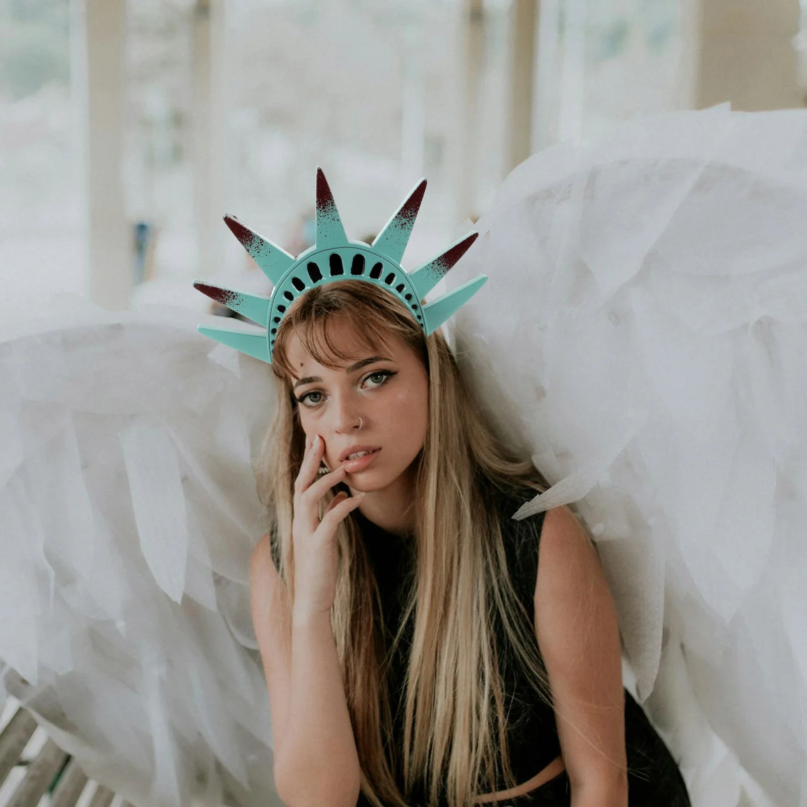 Повязка на голову богини городской сувенир статуи корона головного убора факел