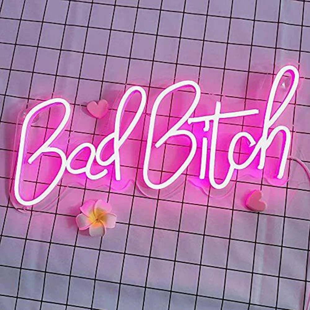 

Pink Costom Led Neon Sign Personality Wall Decor USB Bedroom Home Decor Party Bar Festive Neon Room Night Lighting