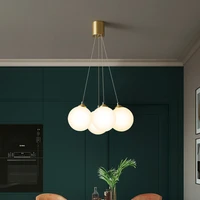 all copper restaurant chandelier postmodern simple magic bean lamp bedroom creative light luxury living room north europe lamp