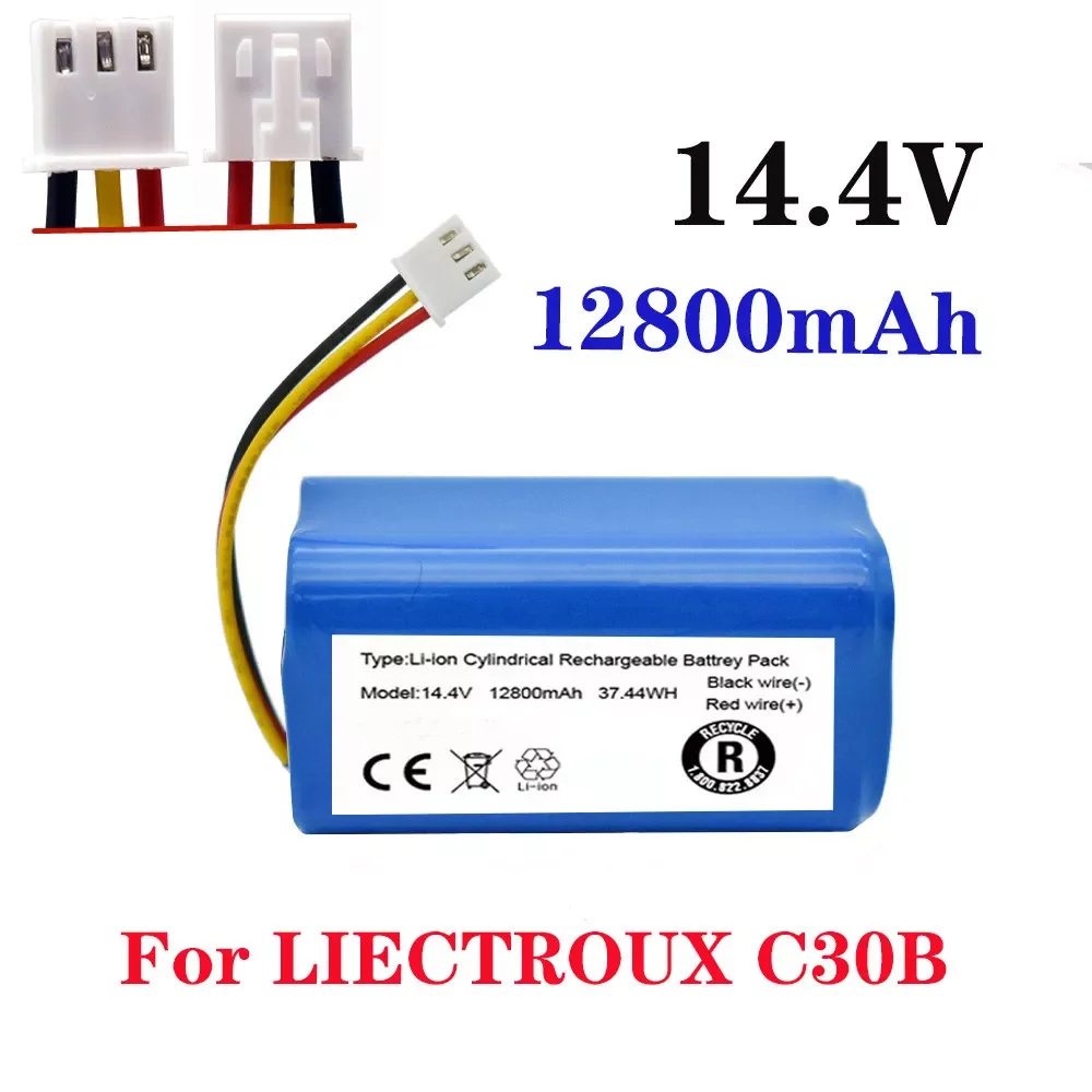 

1 шт./упаковка, литиевая батарея для робота-пылесоса LIECTROUX C30B, 12800 мАч