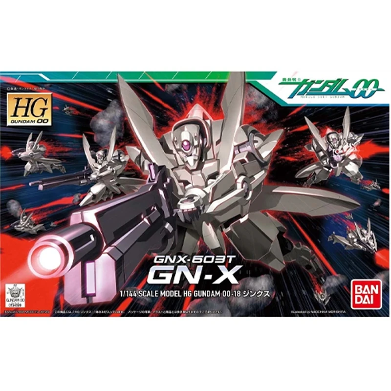 Фото Оригинальный сборный модельный набор Bandai GUNDAM HG 1/144 HG00 GNX-603T GN-X, коллекционная модель, аниме-фигурка, модель для сборки, аниме-фигурка для коллекционирования №2