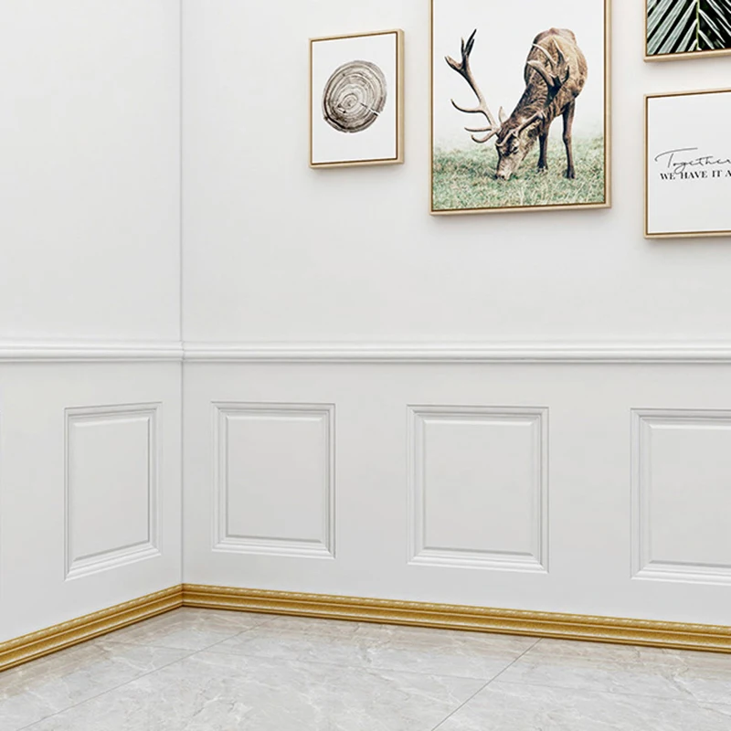 

3pcs 3D Foam Self Adhesive Wall Sticker Waterproof Baseboard Border Decoration Home Living Room DIY Background Wall Decor