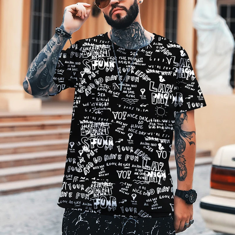 2022 мужская летняя модная повседневная футболка уличная мода стиль брендовая