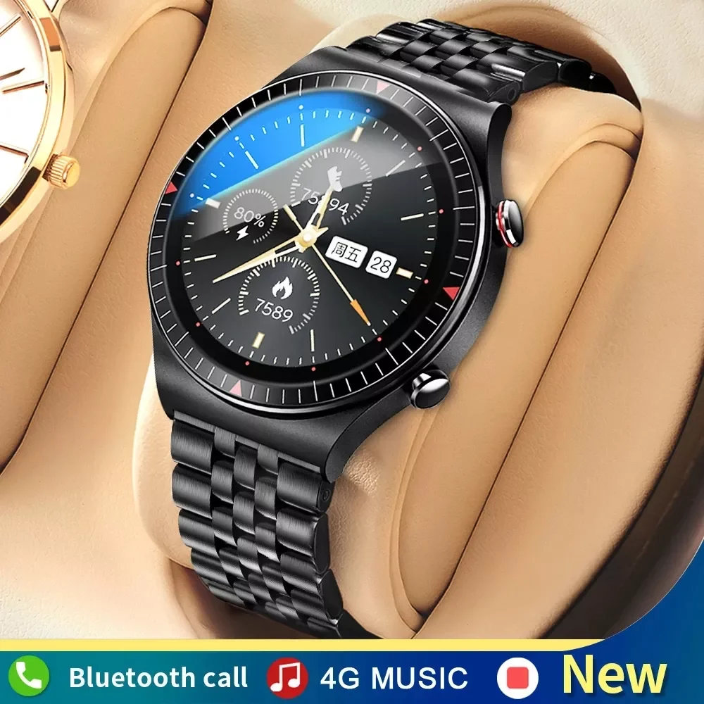 

4G Memory Music Smart Watch Men Bluetooth Call TWS Headset Full Touch Recording T-7 Smartwatch Fitness Bracelet For IOS Android