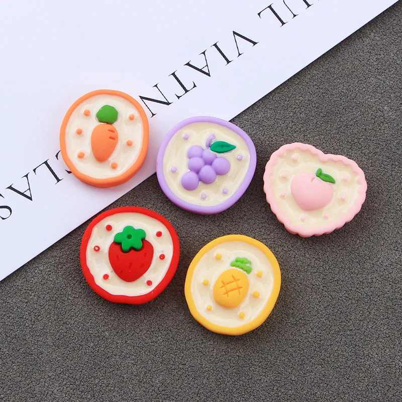 

Kawaii Cartoon Fruit Cake Flatback Resin Cabochons Scrapbooking Crafts For Jewelry DIY Phone Shell Decoration