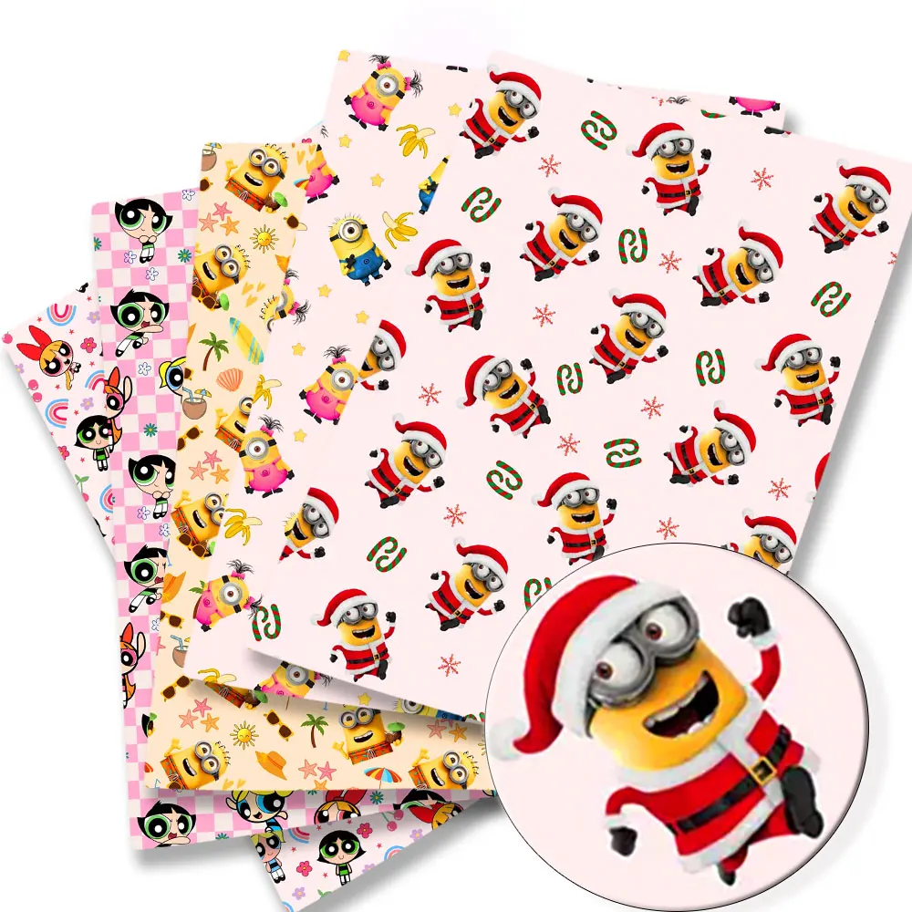 Хлопковая ткань в стиле пэчворк BEAST KINGDOM с миньонами из мультфильмов детский