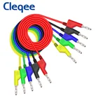 Cleqee P1036 1 компл. 5 шт. 1 м 4 мм банан Banana Plug Тесты кабельный ввод для мультиметр 5 цветов
